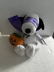 Snoopy Vampire Halloween Costume Peanuts Plush Stuffed Animal Hallmark New
