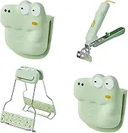 Anti-scald Bowl Clip, Heating Tongs, Hot Bowl Clip, 4 Pieces Multifunctional Dinosaur Anti-scald Hot Plate Clip, Bowl Clamp, Silicone Thermal Gloves