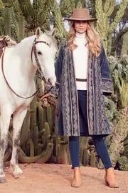 Wanderlust Velvet Embroidered Jacket--BOHO-715