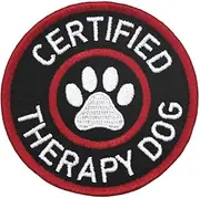TailWag Planet Certified Therapy Dog Service Dog Morale Tactical Patch Embroidered Vest / Harnesses Badge Fastener Hook & Loop Emblem