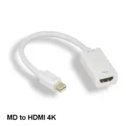 Kentek Mini Displayport 1.2a Male to 4K HDMI 1.4b Female Adapter 4K HD Passive