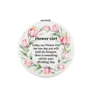Flowers Girl Makeup Mirror Proposal Gifts Wedding Party Gifts Bridesmaid Mirr...