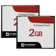 Synergy Digital 2GB Compact Flash Memory Cards - 30MB/s - Pack of 2