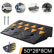 Rubber Curb Ramp Heavy Duty 50x28x8cm 15 Tons Driveway Threshold Ramp EU