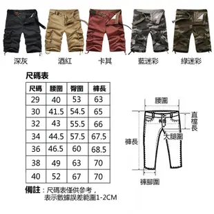 美式休閒多口袋工作短褲 (3折)