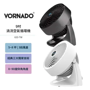 美國 VORNADO 沃拿多 5-8坪渦流空氣循環機  633-TW / 633W-TW白色 / 633B-TW黑色