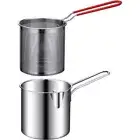 Frying Pot Deep Fryer Pot with Basket Stainless Steel Deep Fryer for Frying4168