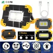 LED + COB Work Light Spotlight Floodlight Waterproof Outdoor Rechargeable Torch