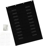 GETAJGHSD File Storage Bag File Folders Classroom Chair Pockets Folder Holder Storage Pocket Chart for Classroom Teacher Organization Wall File Organizer Calendar Pocket Chart Black Metal