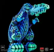 Mondo Godzilla Figure Urban Aztec Heat Ray Variant SOLD OUT IN HAND Blue New