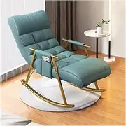 Waterproof Rocking Chair Adjustable Lounge Chair Recliner Armchair Comfy Accent Chair Modern Rocker Glider Fabric Patio