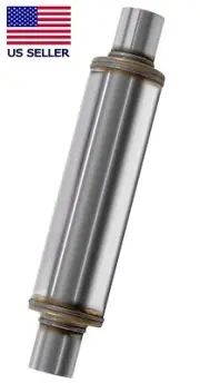 2.25" Universal Performance Round Muffler / Resonator 20" Moderate Sound
