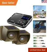 Solar Driveway Alarm Wireless Outside 1800ft Range, Outdoor Motion Sensor & D...