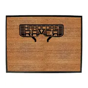 Hardcore Raver Glasses - Funny Novelty Doormat Man Cave Floor mat