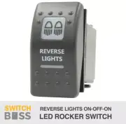 Rocker Switch REVERSE LIGHTS ON-OFF-ON - White - LED Toggle Caravan Marine 12v