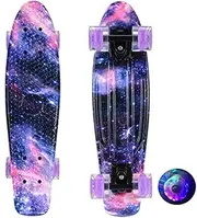 Jusenda Mini Cruiser Skateboard 22inch Fish Board Children Scooter PP Longboard Penny Board Complete Printed Banana Skate Board