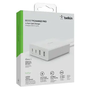 【BELKIN】108W GaN氮化鎵 4孔 快充認證充電器