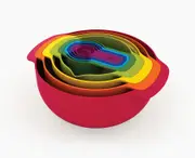 Nest™ 9 Plus Stacking Bowl Set (Red) | Joseph Joseph AU