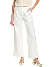 Gracia Pleated Wide Leg Pant s White