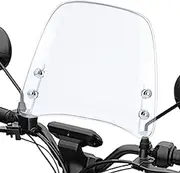 Motorcycle Windscreen - Wind Splitter for Motorcycle, ATV Windscreen, Adjustable PE Air Deflector, Large Wind Splitter, High Resolution, Flexible and Waterproof, MOT Handlebar Front Screen