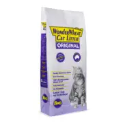 WONDER WHEAT Original Cat Litter 8kg Flushable Odour Biodegradable No Chemical