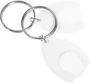 BESTYASH 2pcs Metal Shopping Cart Tokens Keychain Portable Trolley Token Holder Pendant for Key Ring Convenient Coin Opener for Supermarket Use