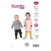 Burda 9273 Babies Dress & Shirt Sizes 6M-3 Sewing Pattern NEW!