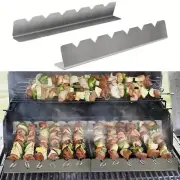 1PC Skewers Holder Set 6 Slots Easy Cleaning Display BBQ Flat Skewers Support St