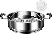 Stainless Steel Steamer Basket 20cm/24cm, 316 Stainless Steel Food Steamer Insert with Heat-Resistant Handles for Pot, Stackable Steaming Rack