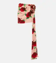 [Magda Butrym] Magda Butrym Floral jersey sash miniskirt AU 10 pink