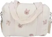 Vomeko Multifunctional Baby Stroller Storage Bag,Universal Stroller Organizer, Handbag Nappy Bag, Zipper Embroidery Reusable Travel Diaper Carry Bag (Rabbit Bag)