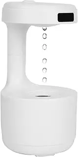 Ultrasonic Humidifier with Diffuser, Night Light and Clock, Anti Gravity Water Drop Humidifier, Top Filling Room Humidifier, Humidifier, 4-in-1 Nano Mist Diffuser (A)