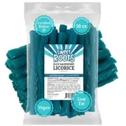 Sweet Roots Blue Raspberry Licorice Twists – 1 Bag (16 oz) – Jumbo Size Licor...