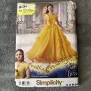 Simplicity Pattern 8404 Sz 14-22 Disney Beauty Beast Belle Dress Costume Cosplay