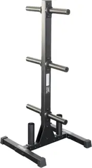 Body-Solid (BFWT10B) Weight Tree Rack for Olympic Plates - Bumper Plate Storage,