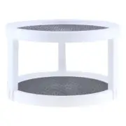 1x/2x Spice Rack Jar Holder Tray 2 Layers Kitchen Storage Rack 360° Turntable