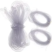 FIXOSHEE 8mm Craft Mesh Tubing Elastic for Jewelry Making DIY Flex Ribbon Wreath Belt Headband Minimalist