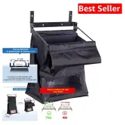 Large Capacity Wall Mounted Mailbox with Security Features - Black Nylon Design
