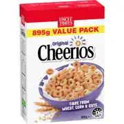 Uncle Tobys Cheerios Original Breakfast Cereal 895g
