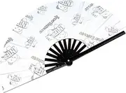 TJSCFY Hand Fan Folding Reflective Cloth Bamboo Fan Cool Reflection Kung Fu Fan Portable Summer Handheld Foldable Fan(I)