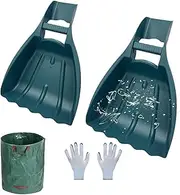 Leaf Scoops Hand Rakes - Lawn Debris and Trash Pick Up Tool | Ergonomic Lightweight Sturdy Scoop for Waste Backyard Grass Yard Debris Scooping Cleaning Lawn