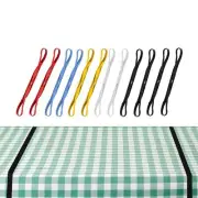 12 Pcs Elastic Tablecloth Strap Bands Table Bungees for Picnic Camping Wedding