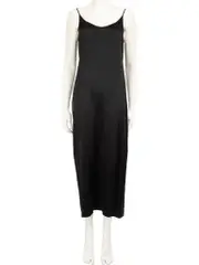 Black Silk Slip Dress