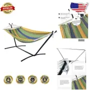 Sturdy 2-Person Hammock with 10FT Stand - Portable Relaxation for Any Setting