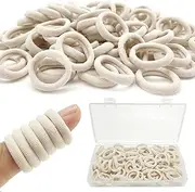 LLYJOYE 100 Pcs Small Hair Bands for Girls Baby Hair Ties Beige Toddler Hair Bobbles Seamless Elastic Bands for Kids