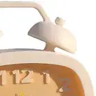 Twin Bell Loud Alarm Clock Battery Powered Vertical Alarm Clock Yellow Part