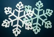 10 large SNOWFLAKE cardstock paper die cut embellishments scrapbook / card makin