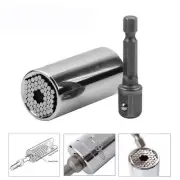7-19Mm Universal Socket Wrench with Power Drill Adapter 2 Pieces Set