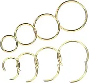 GAROZATION 8pcs Nose Ring Jewelry Spiral Nose Hoop Metal Fashion Accessory Comfortable Wear