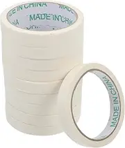 KALLORY 10pcs Tearable Masking Tapes Crepe Paper Adhesive for Painting and Projects Easy-Tear Single Side Tape for Car Spraying and Wall